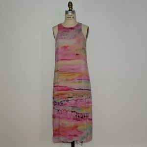 Anthropologie silk summer sleeveless dress